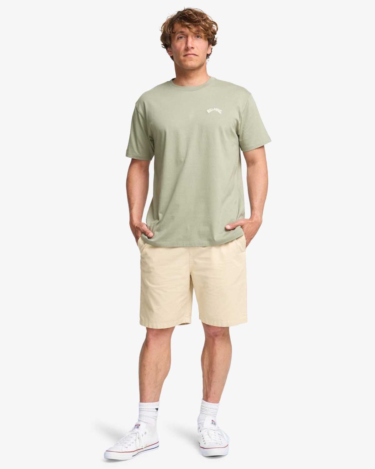 Billabong T-Shirt ARCH CREW Grey Green-3