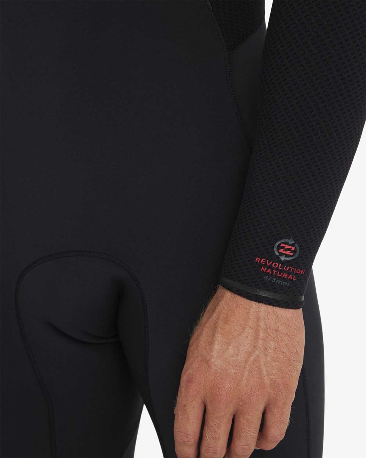 Fato Surf Billabong 403 REVOLUTION NATURAL CZ FULL Black Red-3