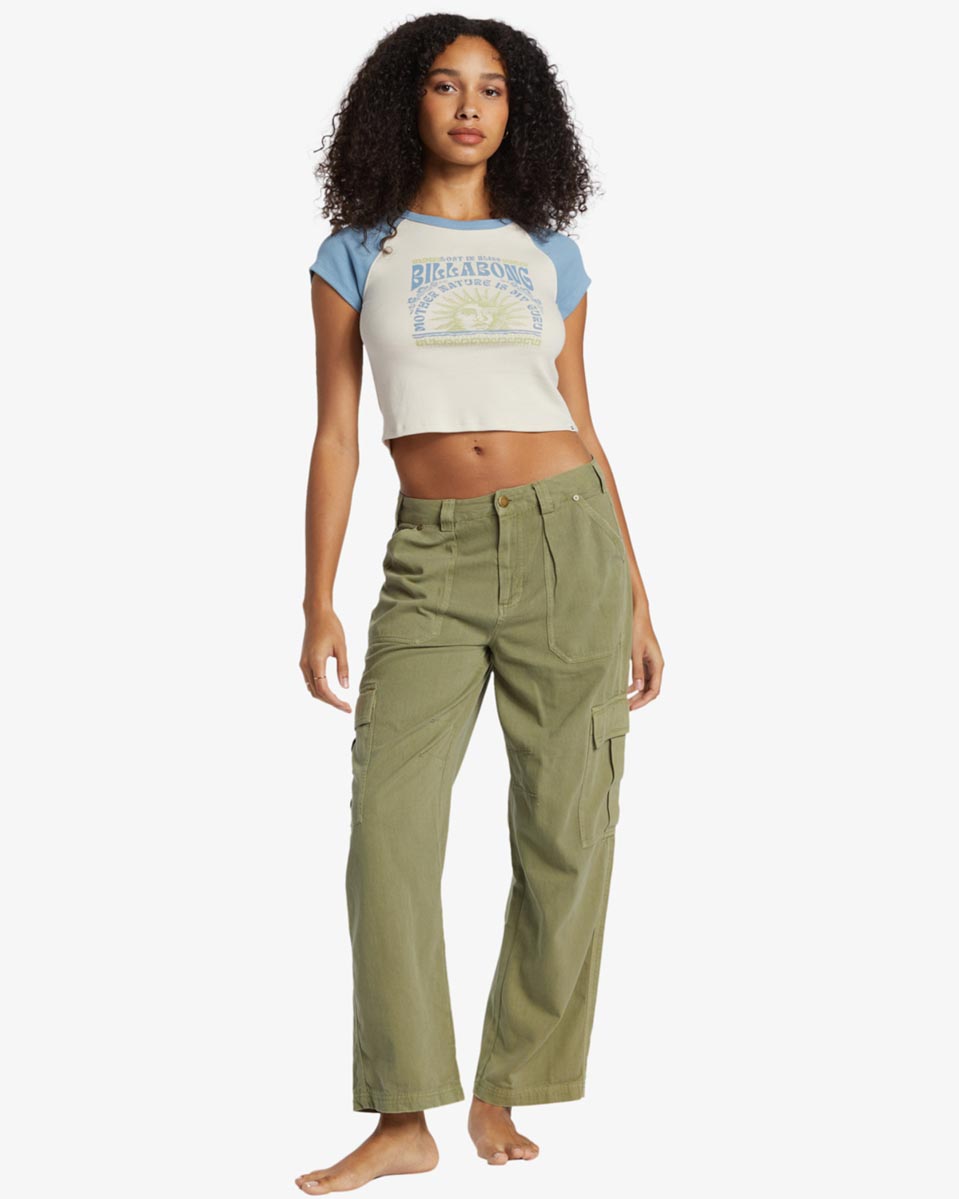 Billabong Top BLISSED RAGLAN Blue Shadow-2