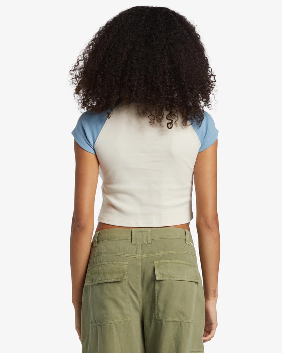 Billabong Top BLISSED RAGLAN Blue Shadow-3