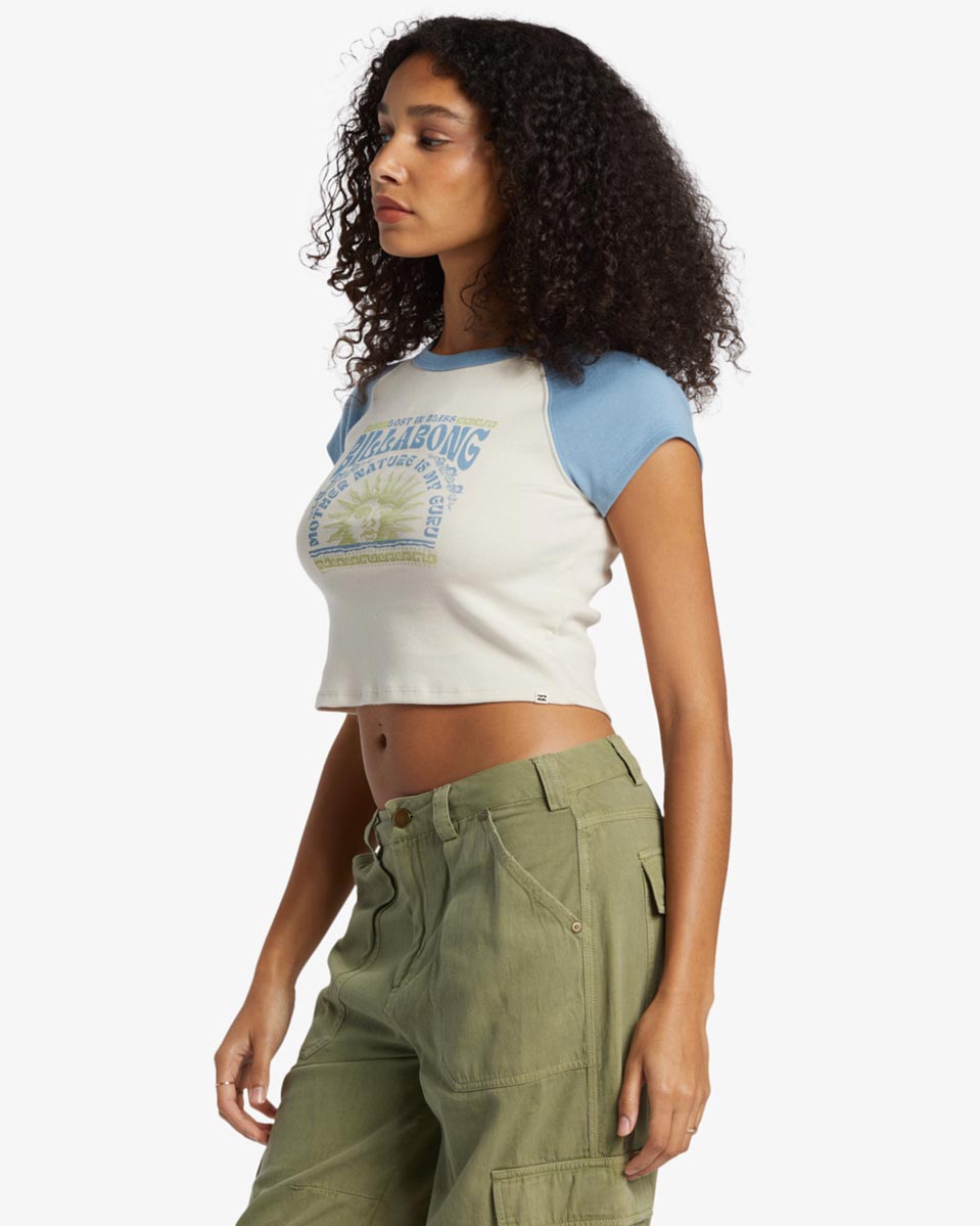 Billabong Top BLISSED RAGLAN Blue Shadow-4
