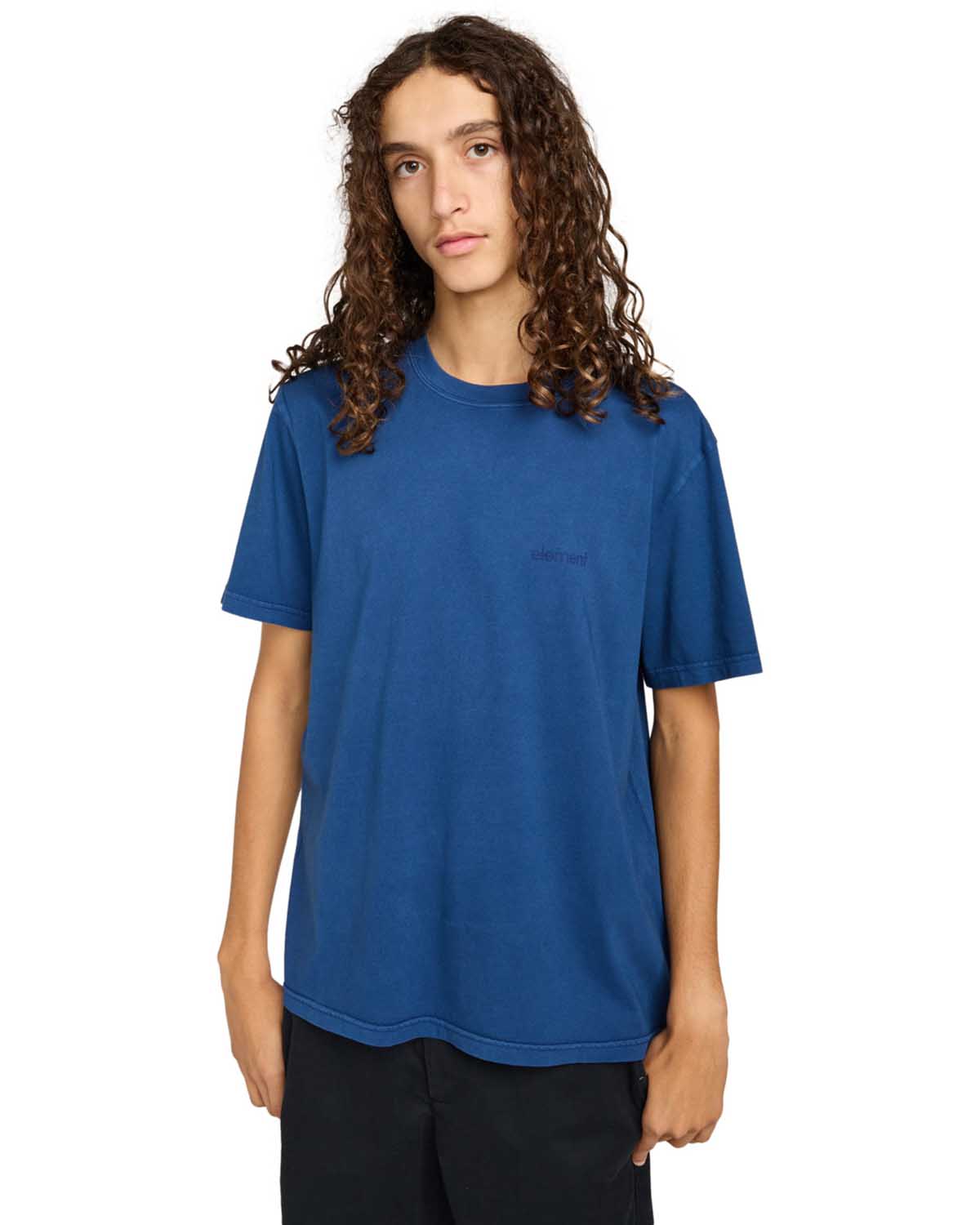 Element T-Shirt LOWCASE PIGMENT Navy Peony-2