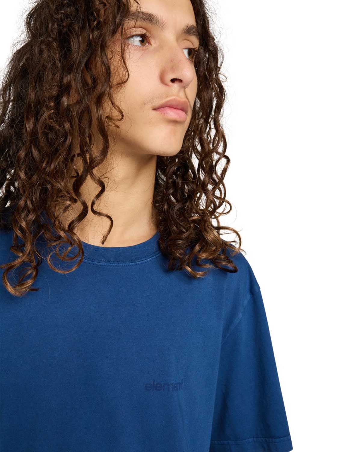 Element T-Shirt LOWCASE PIGMENT Navy Peony-5