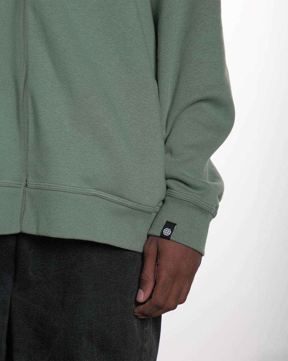Taken Sweat Zip Hood WORLD Sage-12